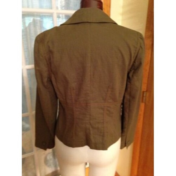 Elizabeth & James Women's Blazer Olive Green Cotton Blazer Size 4 Nwt $379 - Picture 6 of 11
